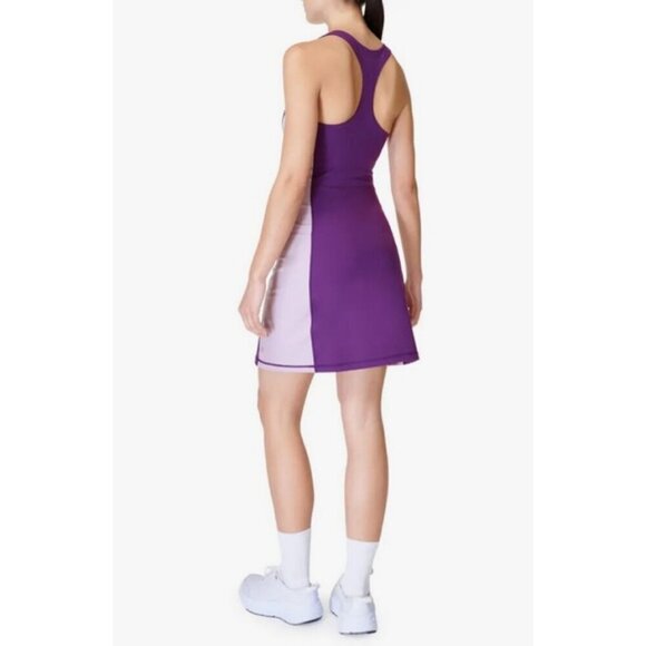 SWEATY BETTY Power Workout Colorblock Performance Dress ~ Deep Purple Large NWT - Picture 7 of 16